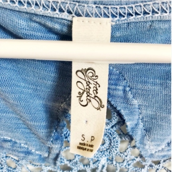 Free People Keepsake Crochet-Inset Henley Top S - Picture 5 of 7